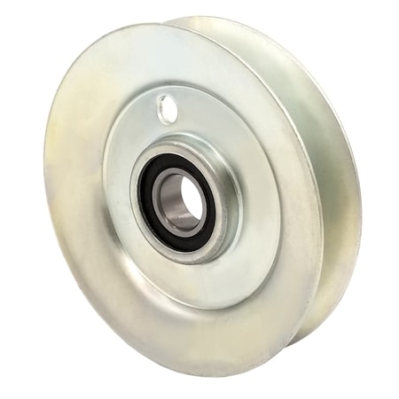 Terre Products V-Groove Idler Pulley - 4'' Dia.- 5/8'' Bore - Steel 35400063